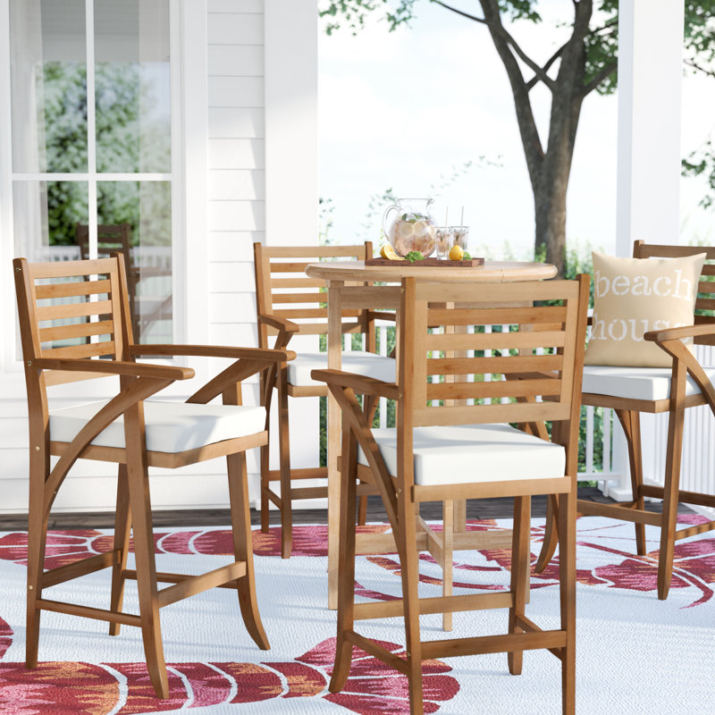 Beachcrest Home Docklands 29" Patio Bar Stool with Cushion & Reviews